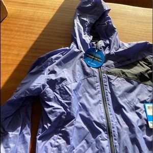 NWT Columbia Sportswear Youth Girls Rain Jacket